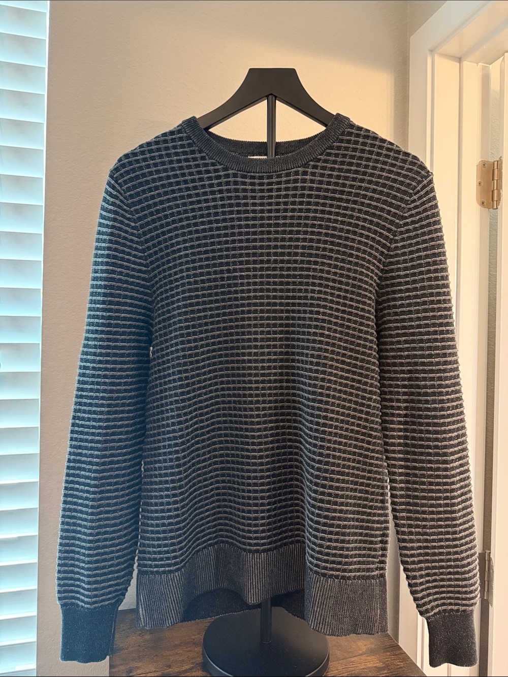 Goodfellow & Co Dark Gray Ribbed Crewneck Sweater
